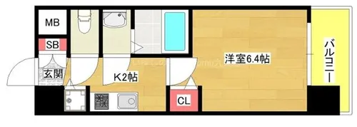 アドバンス大阪グロウス【10階】の間取り