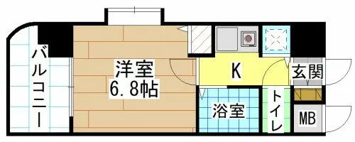 ライオンズマンション小倉駅南第3【9階】の間取り