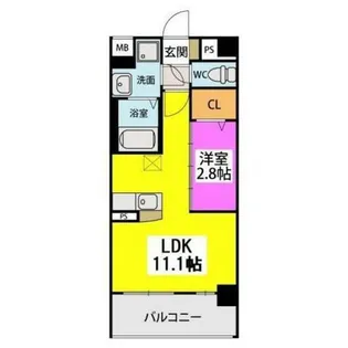 リバーランド大濠【206号室】の間取り