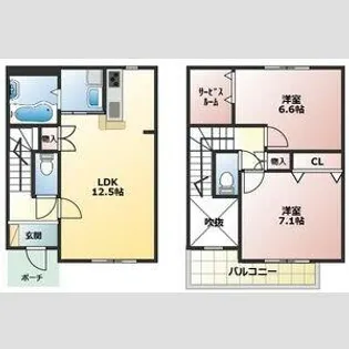 アスティオン【1階】の間取り
