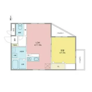 プリムール高蔵【302号室】の間取り