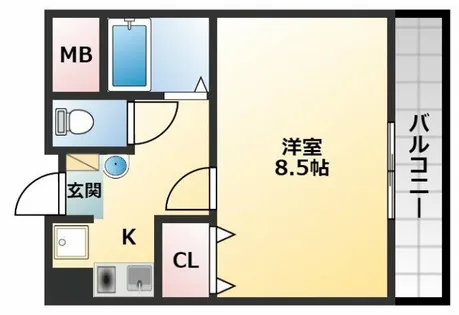グランドール天美【2階】の間取り