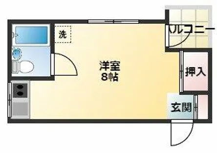 流町マンション【2階】の間取り