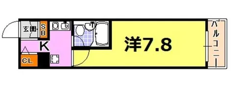 アスライフ湊川公園【2階】の間取り