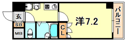 エスポワール三宮パート2【6階】の間取り