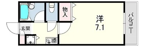 シャトラン弓木弐番館【4階】の間取り