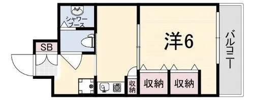 ブルームライフ兵庫【5階】の間取り