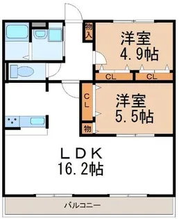 グリュックHIRATA【3階】の間取り