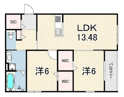 ルミエール野間北【2階】の間取り