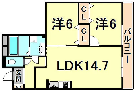 RANA COURT【1階】の間取り