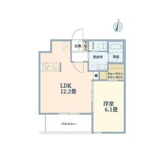 ウェルスクエア江坂Ⅱ【4階】の間取り