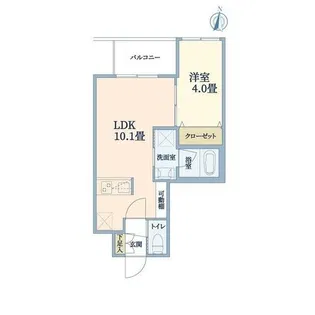 ウェルスクエア江坂Ⅱ【305号室】の間取り