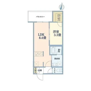 ウェルスクエア江坂Ⅱ【4階】の間取り