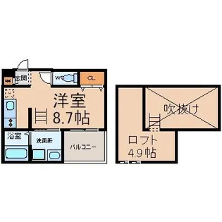 エルフパパ庄内緑地【1階】の間取り