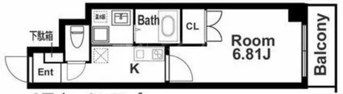 みおつくし江戸堀【5階】の間取り