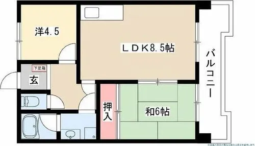 サンモール原【302号室】の間取り