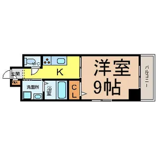 パラシオン車道西館【9階】の間取り
