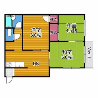 コーポアサノ【2階】の間取り