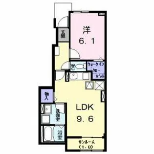 エスポワール KⅢ【1階】の間取り