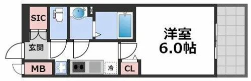 グランカリテ大阪城EAST【4階】の間取り