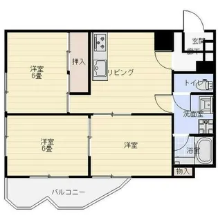 テラスレジデンス鳴海【5階】の間取り