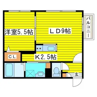 ジェラート【303号室】の間取り