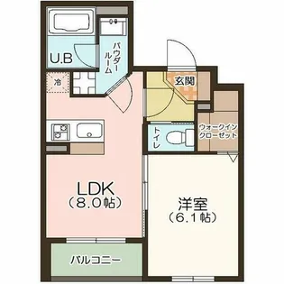 プロティオス汐路【1階】の間取り