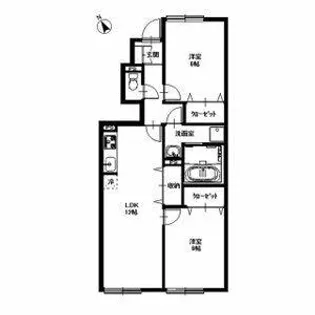 リーブル TS【202号室】の間取り
