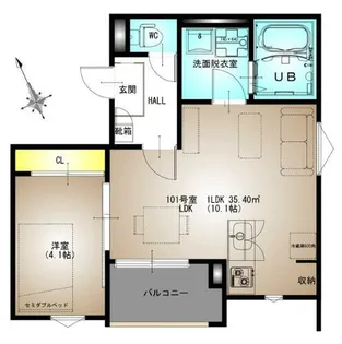 REGALEST ASUKA【1階】の間取り