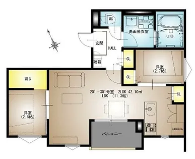 REGALEST ASUKA【3階】の間取り