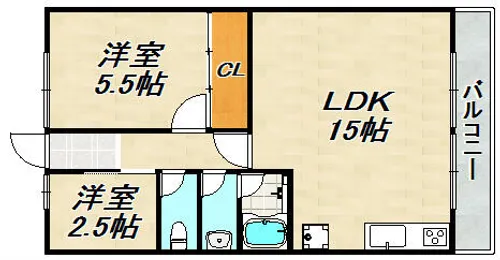 グリーンヒル白川【4階】の間取り