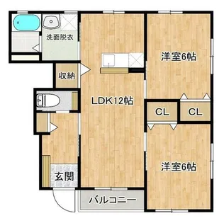 ル リアン頓田【C101号室】の間取り