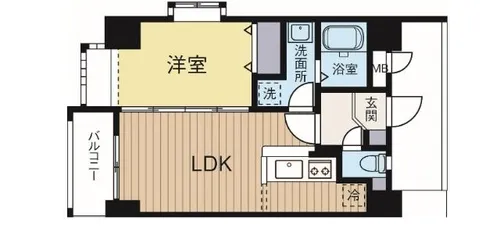 ミラバ天神【302号室】の間取り