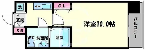 PHOENIX難波EAST【9階】の間取り