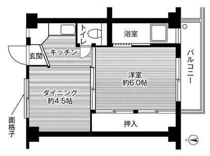 ビレッジハウス木戸5号棟【1階】の間取り