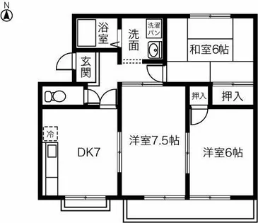 サンアヴェイル森A【202号室】の間取り