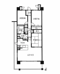 エムズシティ稲沢ノーススクエア523号室【523号室】の間取り