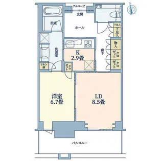 グラングリーン大阪 THE NORTH RESIDENCE【6階】の間取り
