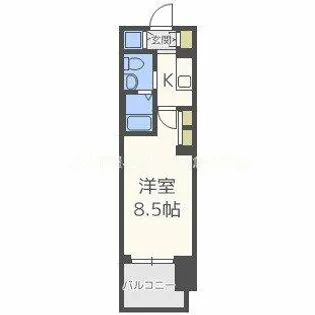 エステムプラザ梅田・中崎町IIIツインマークス ノースレジデンス【2階】の間取り