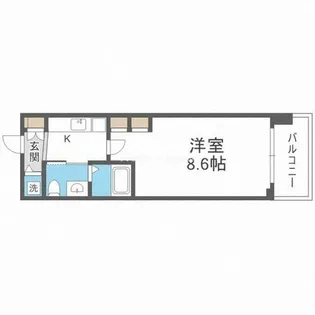 エステムプラザ梅田・中崎町IIIツインマークス ノースレジデンス【6階】の間取り