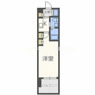 エステムプラザ梅田・中崎町IIIツインマークス ノースレジデンス【9階】の間取り