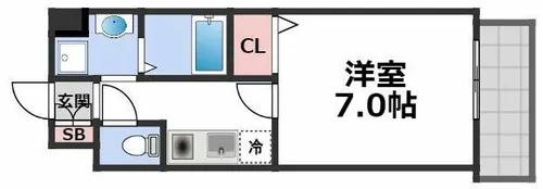 M´プラザ今里弐番館【8階】の間取り