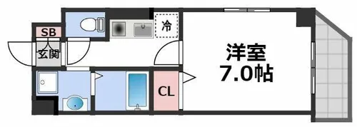 M´プラザ今里弐番館【8階】の間取り