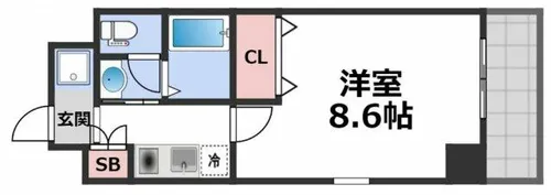 M´プラザ今里【3階】の間取り