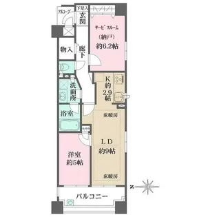 エルシア御池間之町【702号室】の間取り