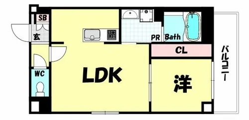 サンシエ神戸元町【4階】の間取り