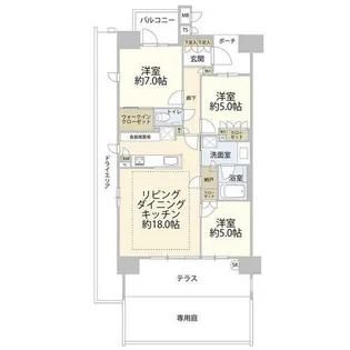 マストスクエア本山四谷通(0005544)【2階】の間取り