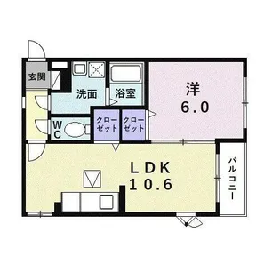 レーゲンボーゲン大美野【1階】の間取り