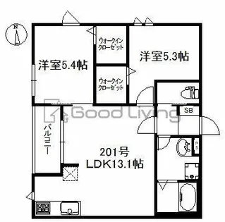 Nexus姪浜【2階】の間取り
