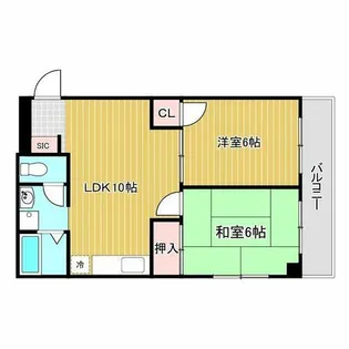 シャトル岡崎【1階】の間取り
